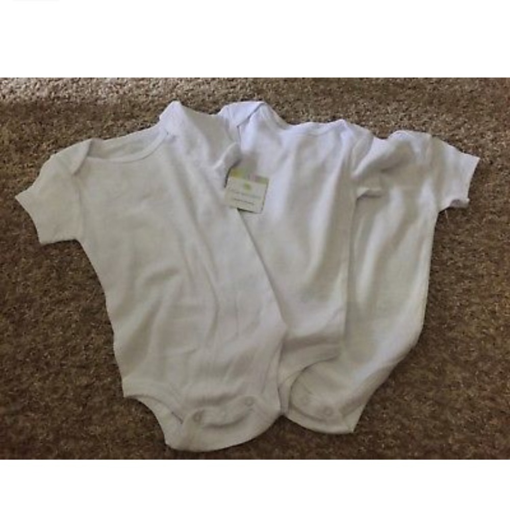 Set of 3, 12 month white onesies